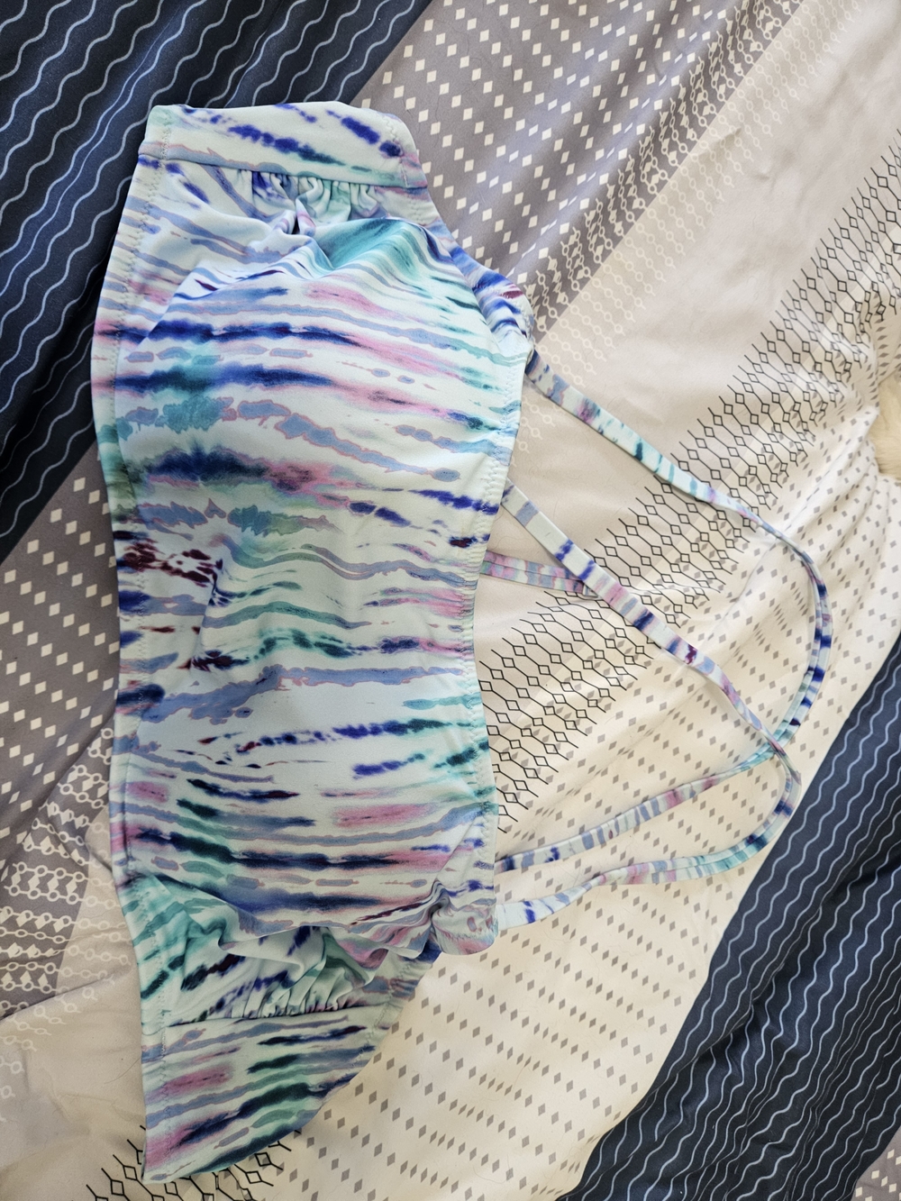 Watercolor Stripe Bikini Top - Multicolor